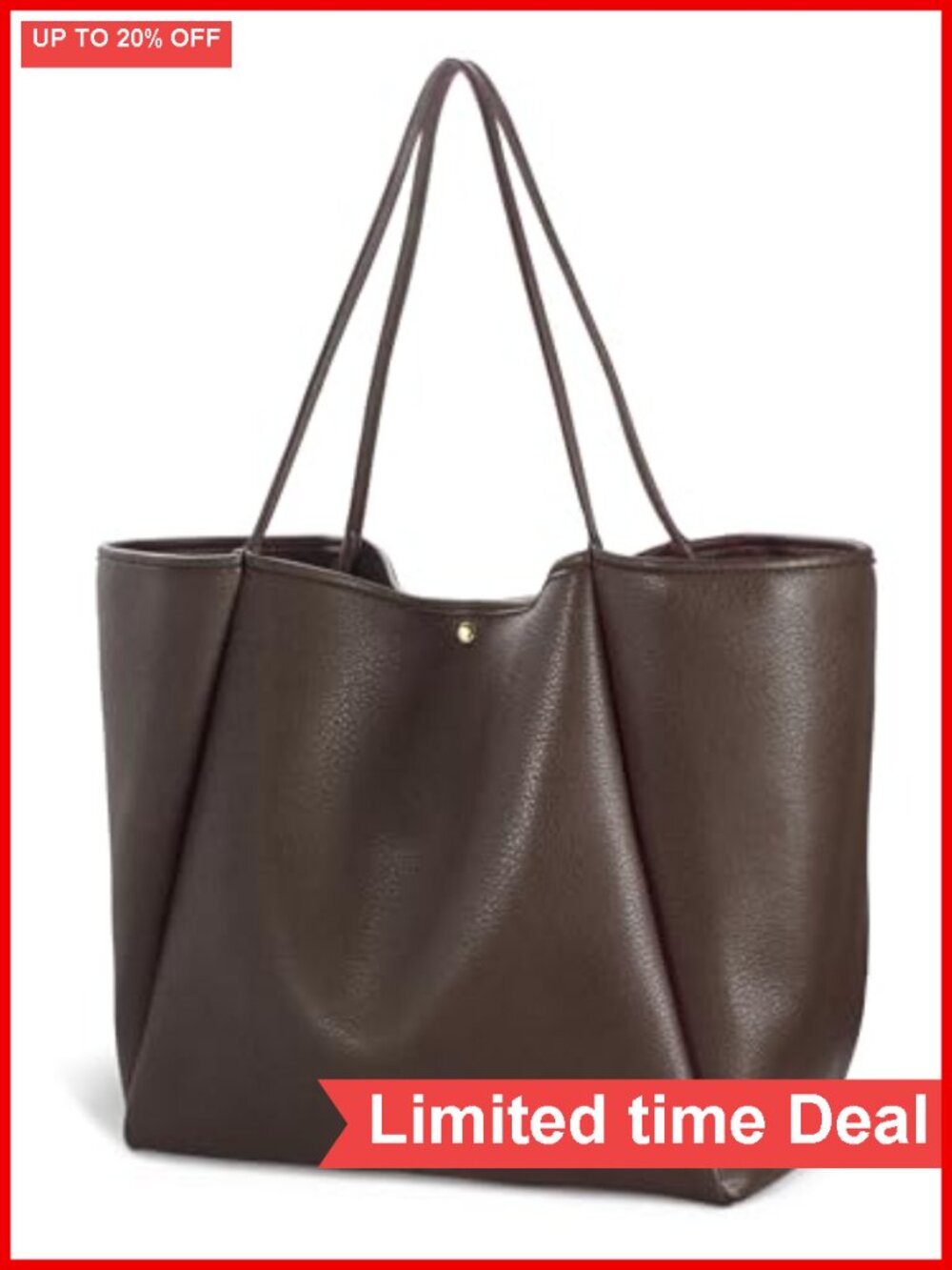 Oversize PU Leather Tote Women Weekender Bag Shopper Handbag Travel Purse